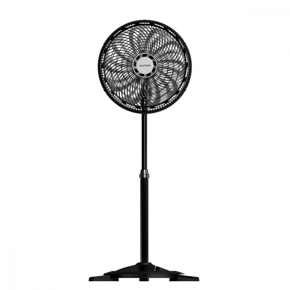 Ventilador de Coluna Ventisol Oscilante Turbo Grade De Plástico 10P 40CM 150W 220V Preto em Oferta na Shopee