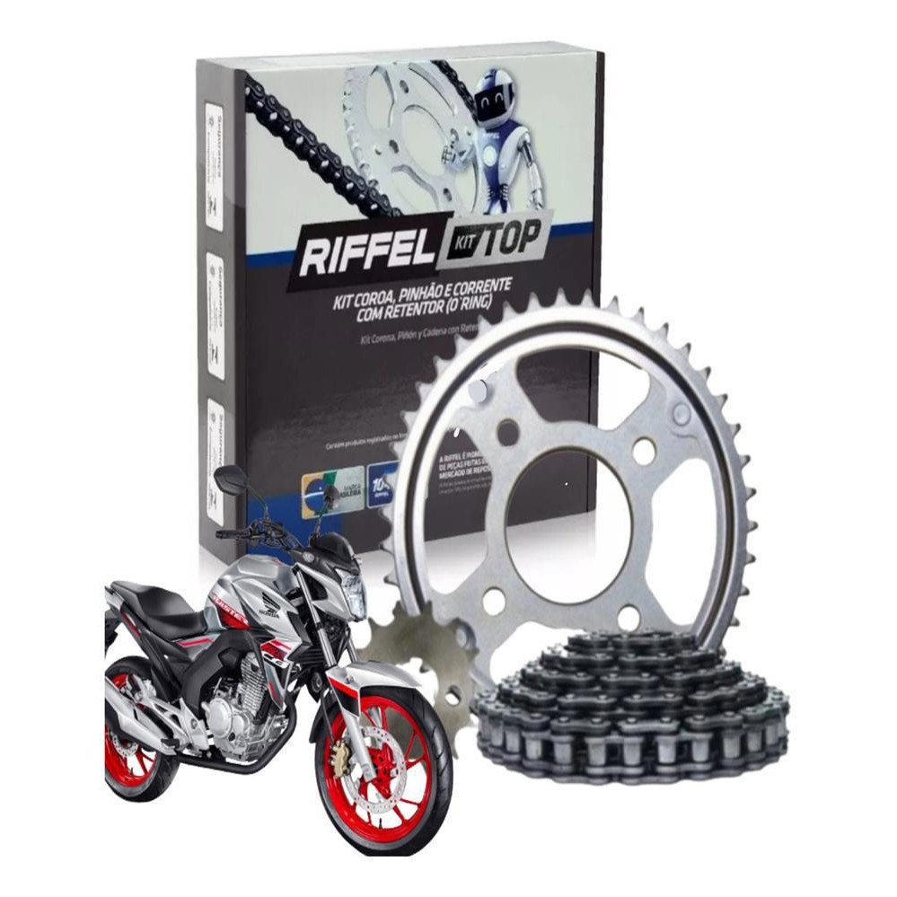 Kit Relação Transmissão Tração Cb Twister 250 C Retentor 2016 2017 2018 2019 A 2022 Original Riffel