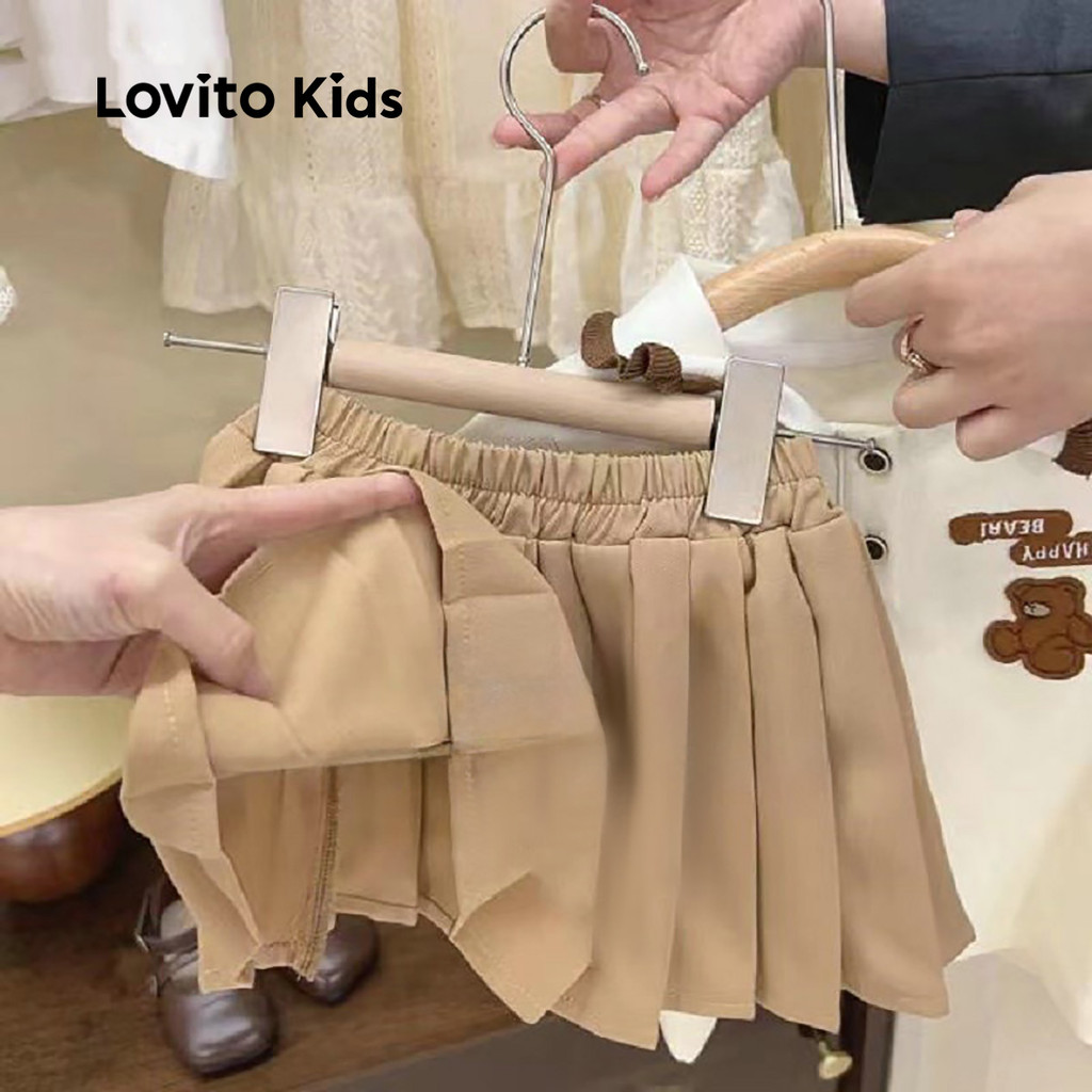 Detalhes do (New) Lovito Kids Conjuntos de Saia Fofos com Padrão de Blocos de Cores para Primavera/verão multicolorido LNL115054