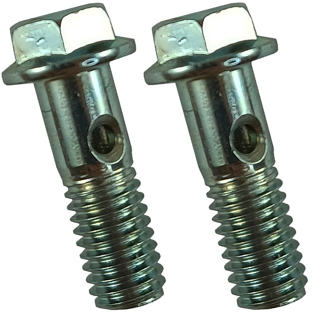 Kit 2 parafusos tubo duto de óleo tampa lateral CBX250 Twister XR250 Tornado CB300 XRE300 (com furo) parafuso do retorno