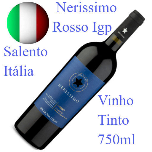 Nerissimo Rosso Igp Salento Itália Vinho Tinto - 750ml