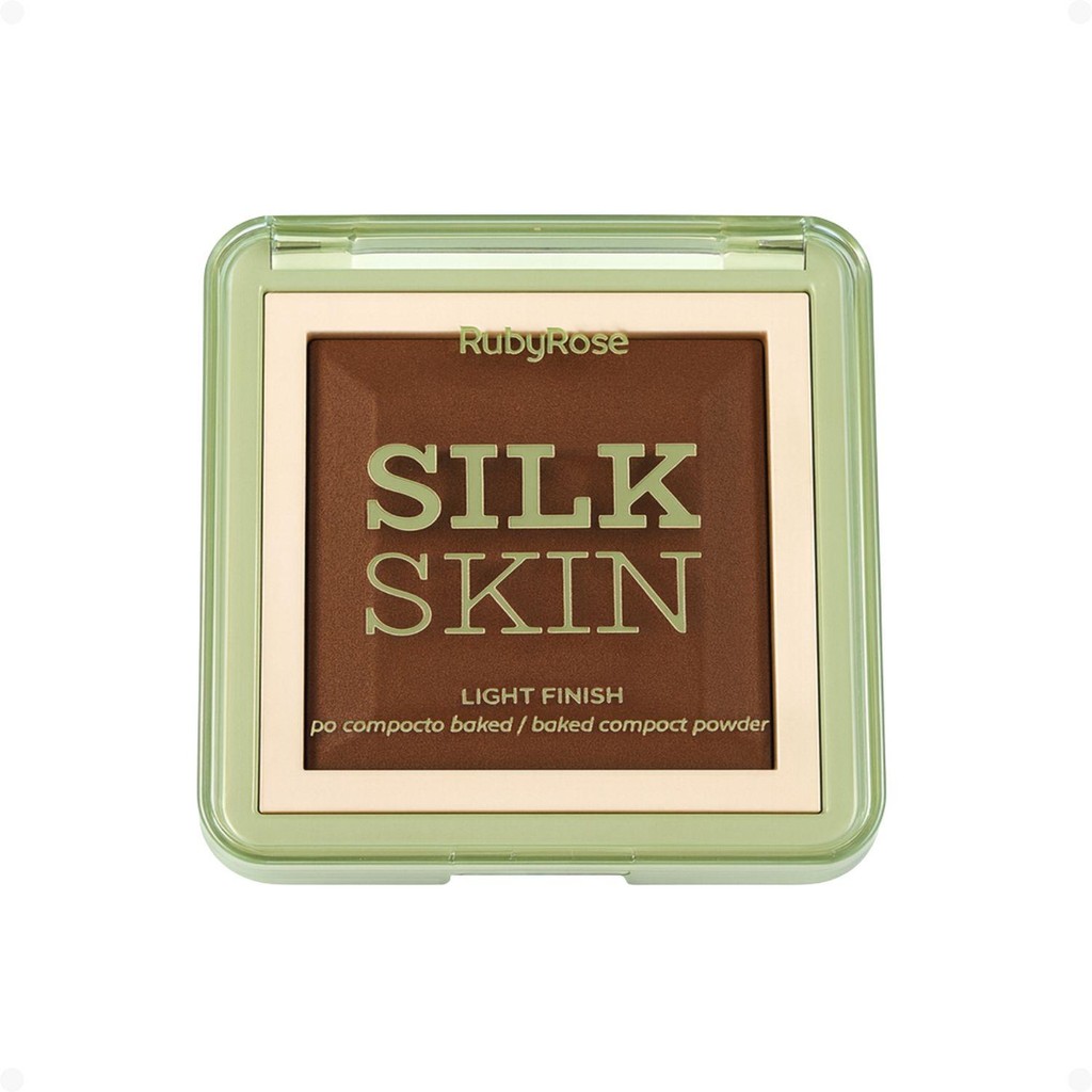 Pó Compacto Ruby Rose Silk Skin Light Finish PC100 HB-M403-10