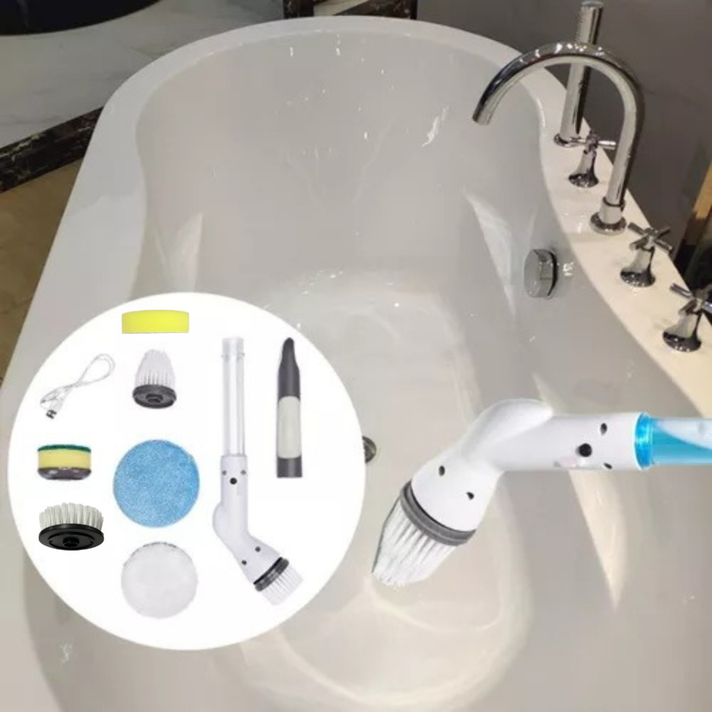 Esfregão Elétrico 7 Em 1 Mop Escova De Limpeza 360 Giratoria