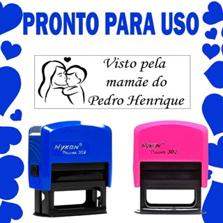 Carimbo Visto pela mamãe-Personalizado em Oferta na Shopee