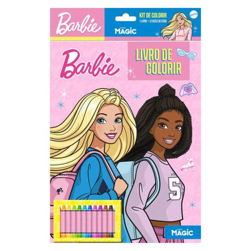 Barbie - Kit De Colorir Com Giz De Cera