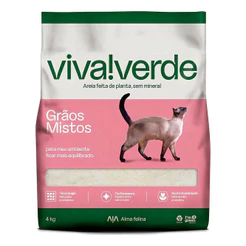 Areia Gatos Vida Descomplicada 4Kg Viva Verde