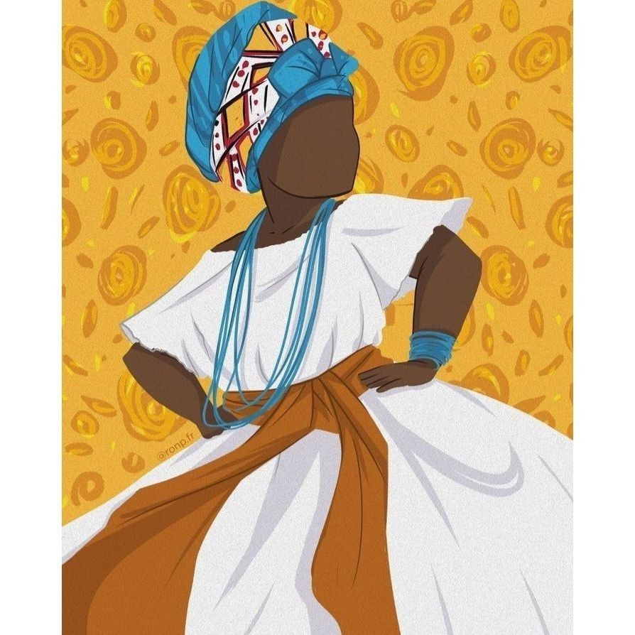 Quadro Baiana Entidade da Umbanda e Candomblé