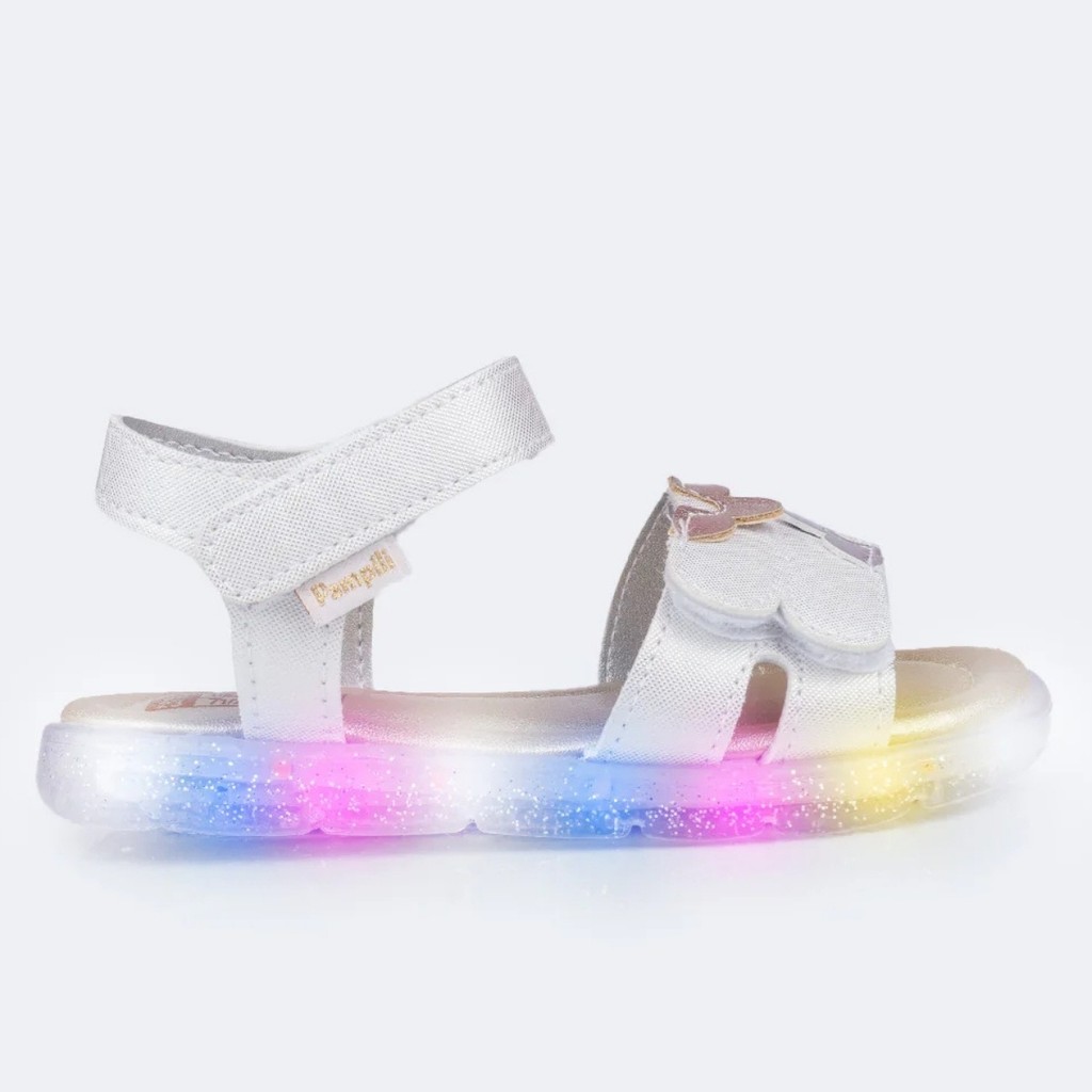 Sandália de Led Infantil Pampili Lulli Led 697.057 Flores