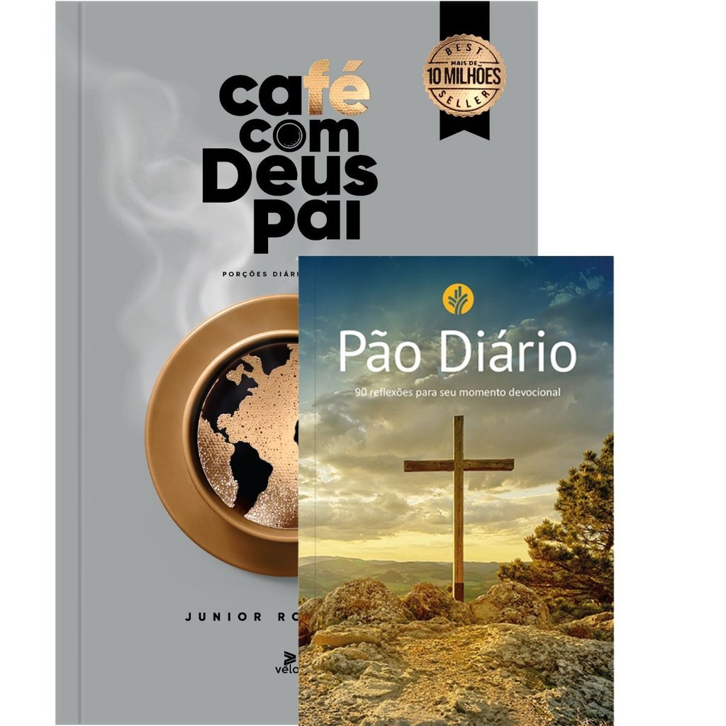 Kit 2 Livros | Café com Deus Pai 2026 - Porções de Amor + Devocional 90 Reflexões Cruz