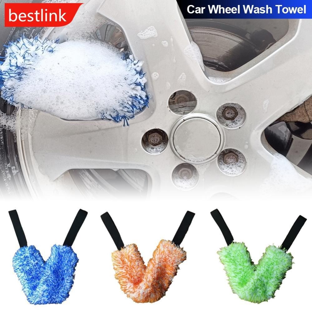 BESTLINK Toalha De Lavagem De Roda De Carro , Limpeza De Pneus , Pano Cubo , Alça Longa , Detalhamento Para Manutenção D