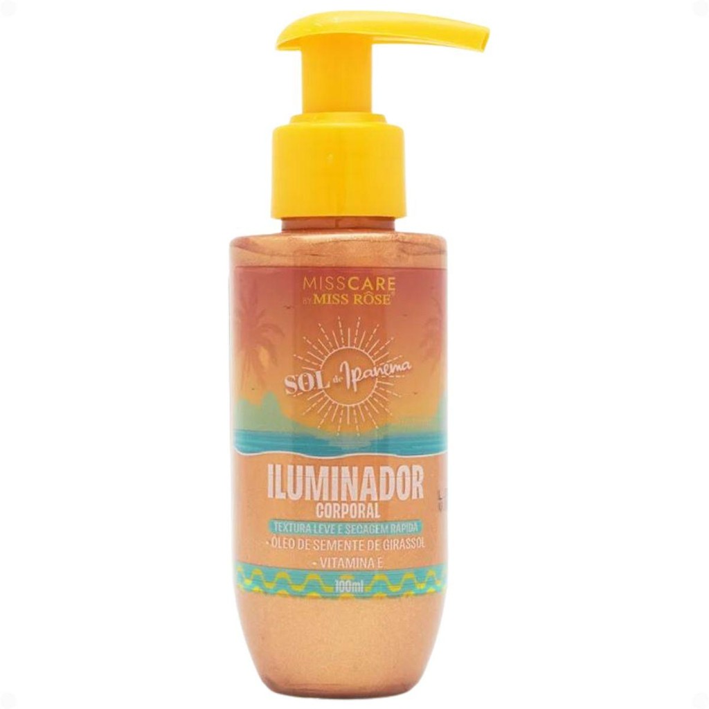 Iluminador Corporal Miss Rôse Sol De Ipanema Glamour Do Leblon Mr110/a 100ml em Oferta na Shopee