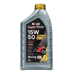 OLEO MOBIL 4T MX 15W50 SUPER MOTO 100% SINTÉTICO 1L