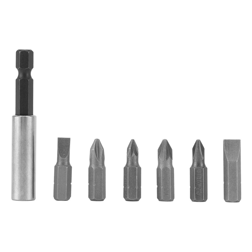 JOGO DE BITS, ADAPTADOR MAGNETICO, ACO 45X, CAIXA PLASTICA,7 PCS // MTX em Oferta na Shopee