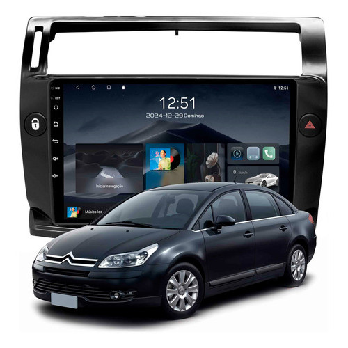 Multimídia C4 Pallas 2007 A 2014 2ram+64gb Quadcore Carplay Android Gps Bluetooth Qled 9p em Oferta na Shopee