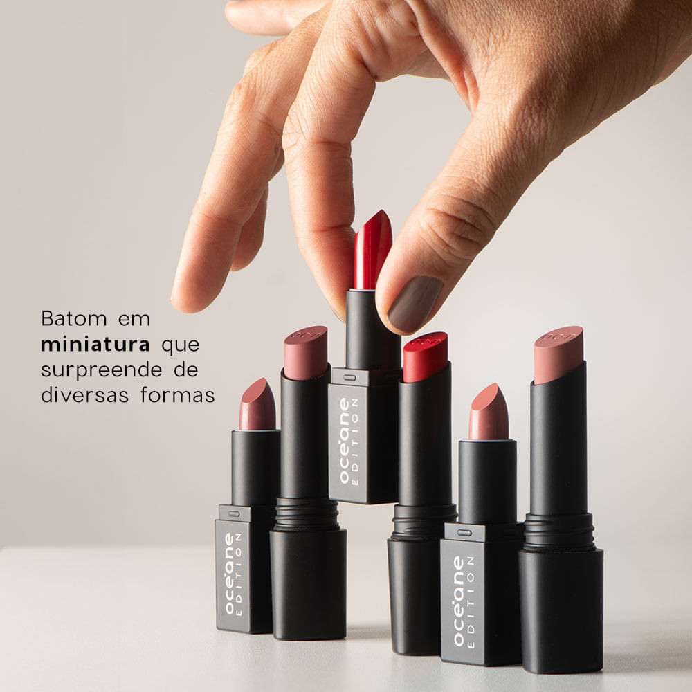 Detalhes do Mini Batom Rosa Semi-Matte - The Lipstick Nude Pink Océane Edition 2g