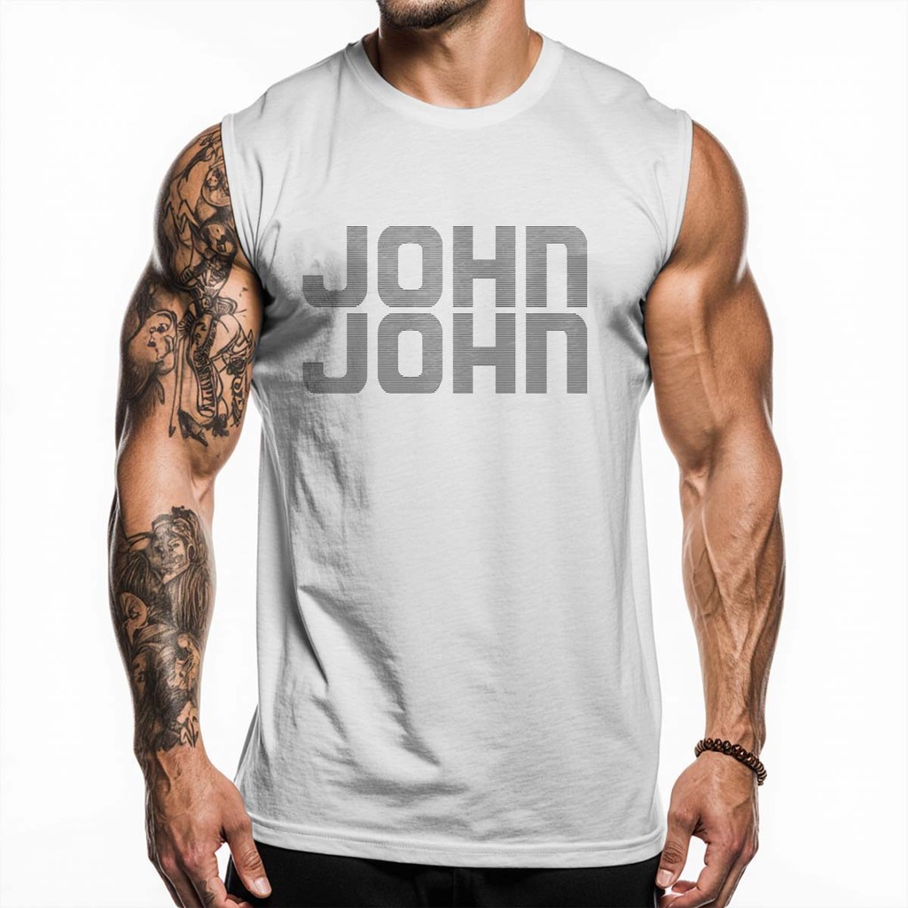 Regata Jon Jon Oversized StreetWear Machão Treino Camiseta Algodão Camisa Cavada Masculino Longline