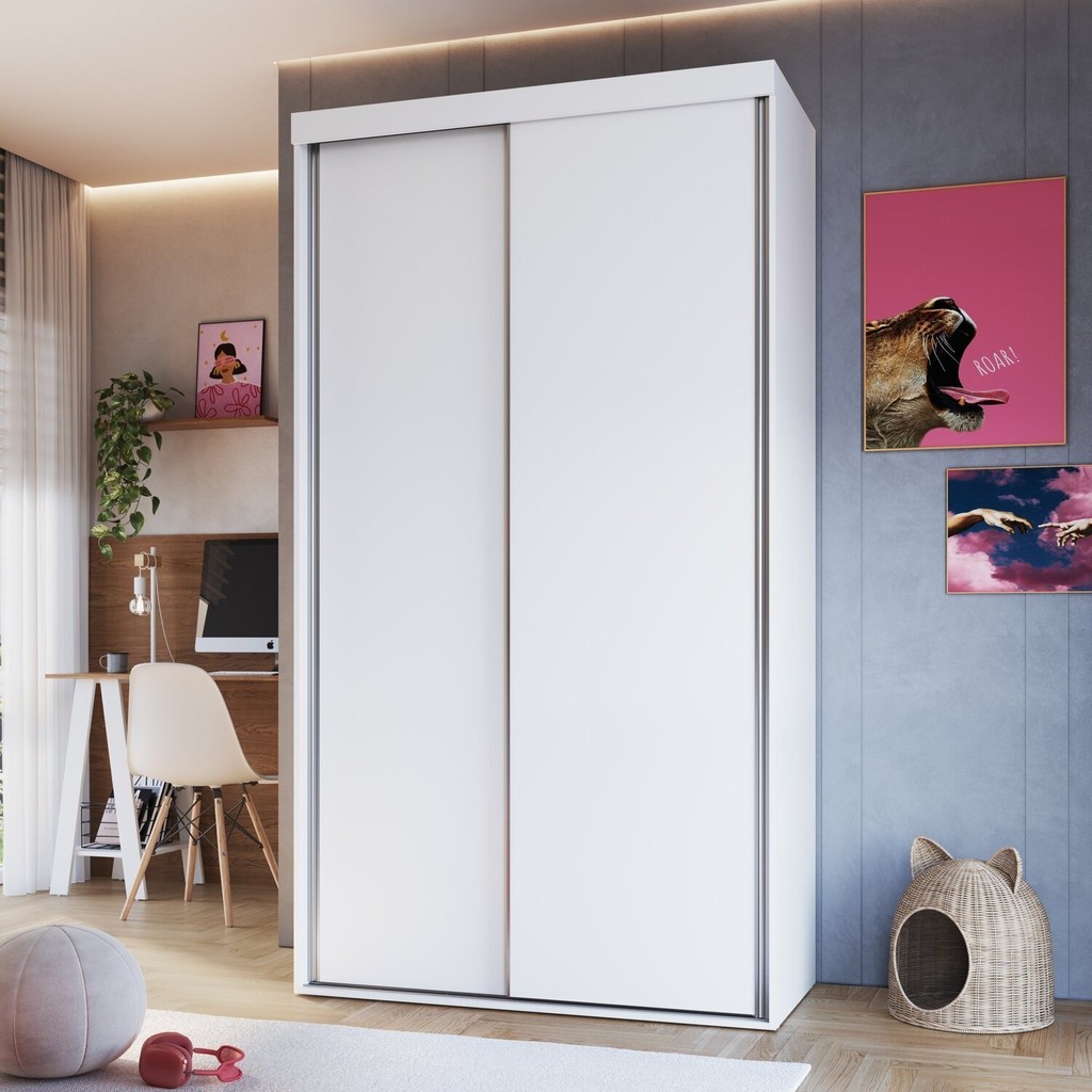 Guarda-roupa Solteiro 2 Portas de Correr Rc2205 em Oferta na Shopee