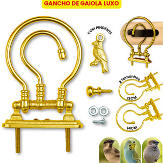 Gancho Dourado para Gaiolas de Torneio Artesanais – Coleiro, Trinca-Ferro, Bicudo, Curió, Azulão e Tiziu em Oferta na Shopee