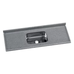 Pia de Cozinha Mármore Sintético 140x55cm com Cuba Aço Inox Multimóveis CR20473