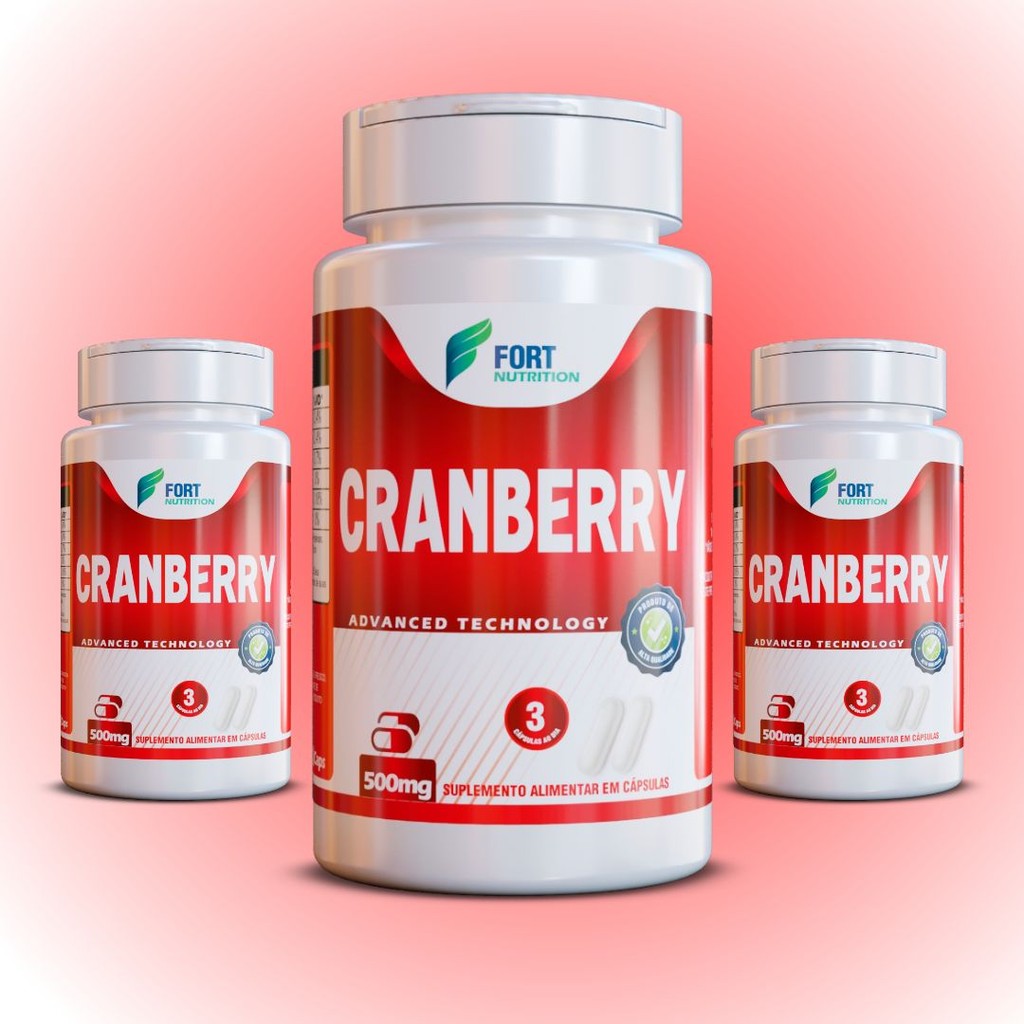CRANBERRY 500mg | 120/240/360 Cápsulas | NATURAL em Oferta na Shopee
