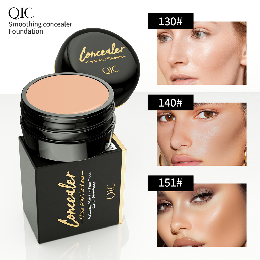 Creme de Base Suavizante QIC Creme Corretivo Cobre Marcas de Acne Olheiras Creme de Base Corretivo de Longa Duração Não
