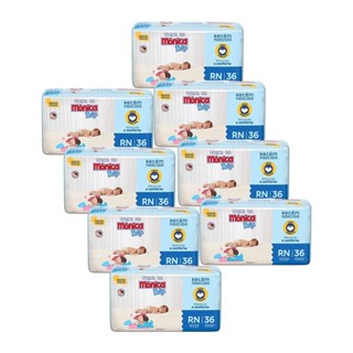 Kit 8 Fraldas Turma da Mônica Baby Jumbo RN com 36un cada em Oferta na Shopee