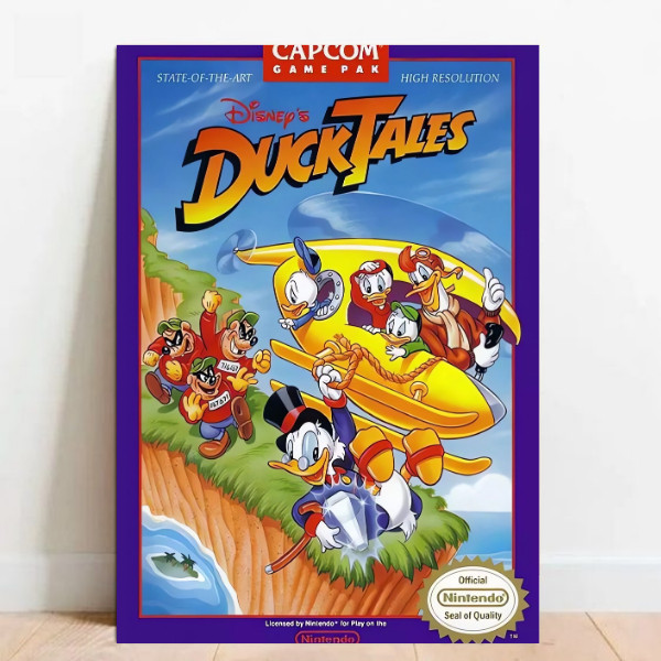 Quadro Placas Decorativas Poster geek Nintendo Duck Tales Games