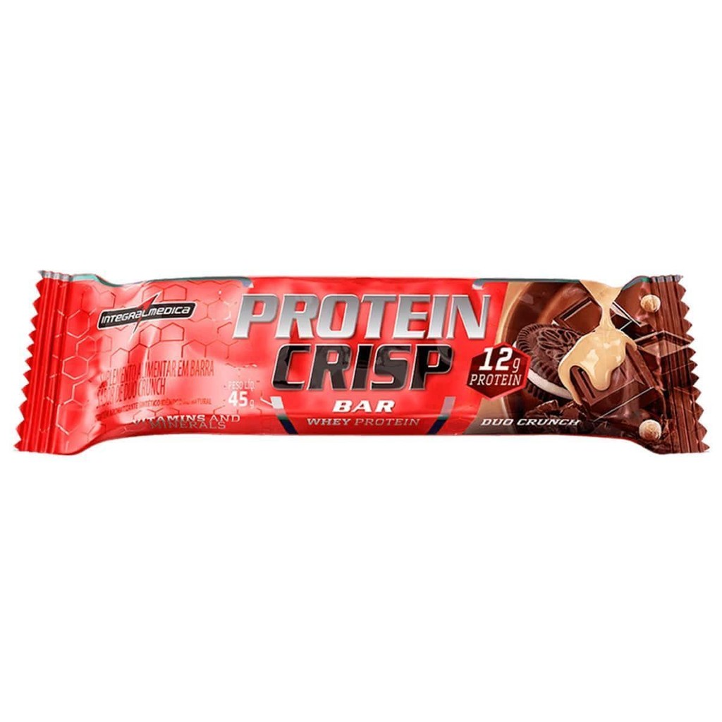 Protein Crisp Bar - 1 Unidade 45g Duo Crunch - IntegralMédica