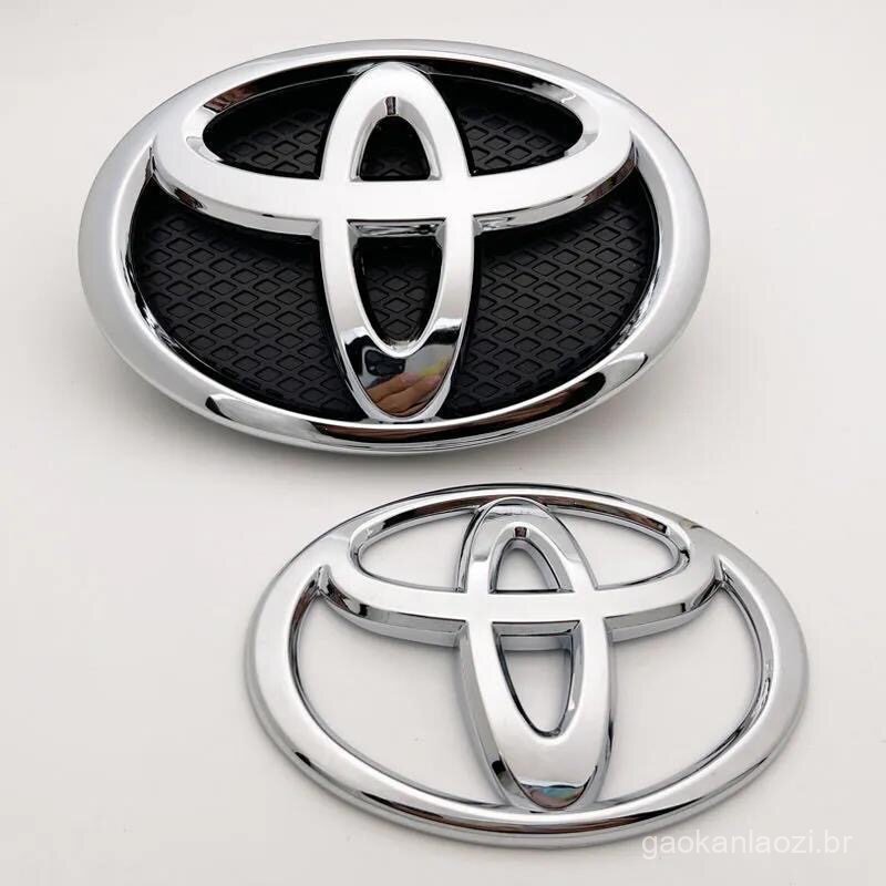 Emblema do Toyota Yaris 08-11, emblema antigo da grade dianteira do Yaris com base, emblema frontal do carro, emblema do