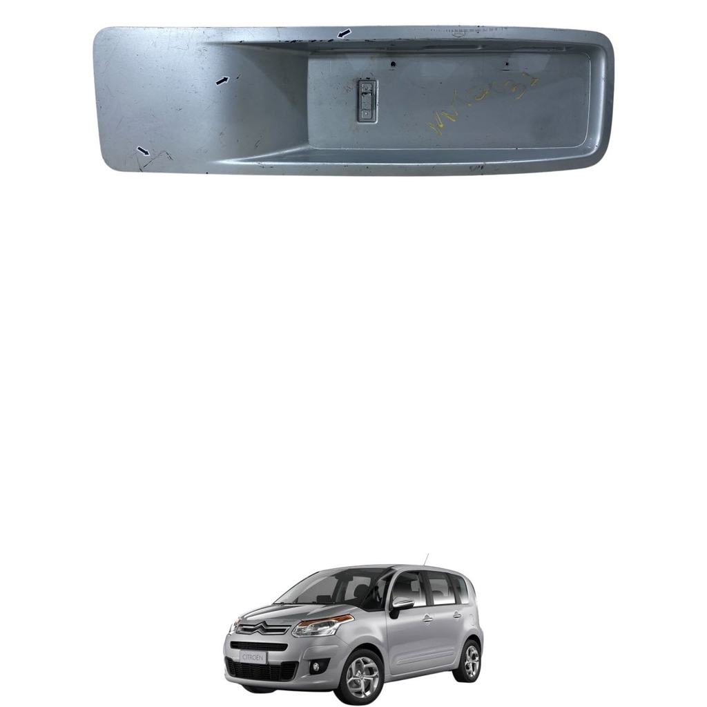 Suporte Moldura Placa Prata Citroen C3 Picasso 2012 2015