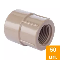 Luva Soldável Plastilit com Rosca 20mmx1/2 - Embalagem com 50 Unidades
