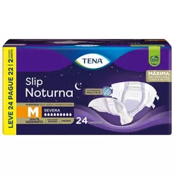 Fralda Descartável Adulto Tena | Noturna Slip Tamanho M - 3 Pacotes com 24 Tiras