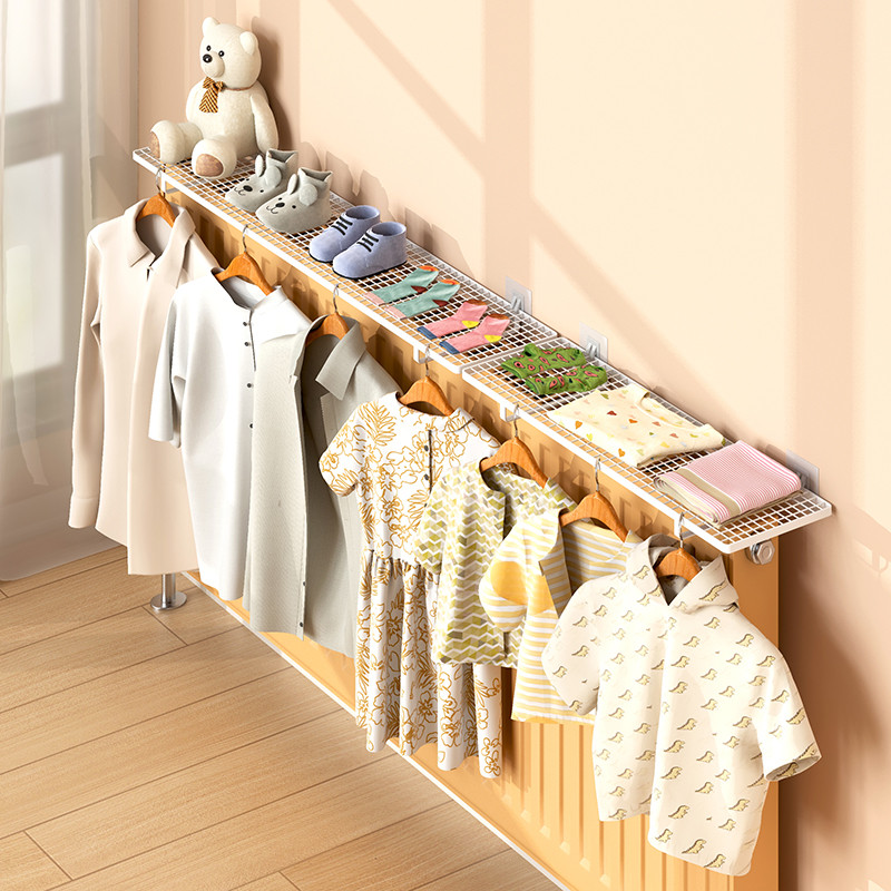 Rack de radiador acima do radiador, rack de secagem sem perfuração, gancho para secagem de roupas, ferramenta útil, rack