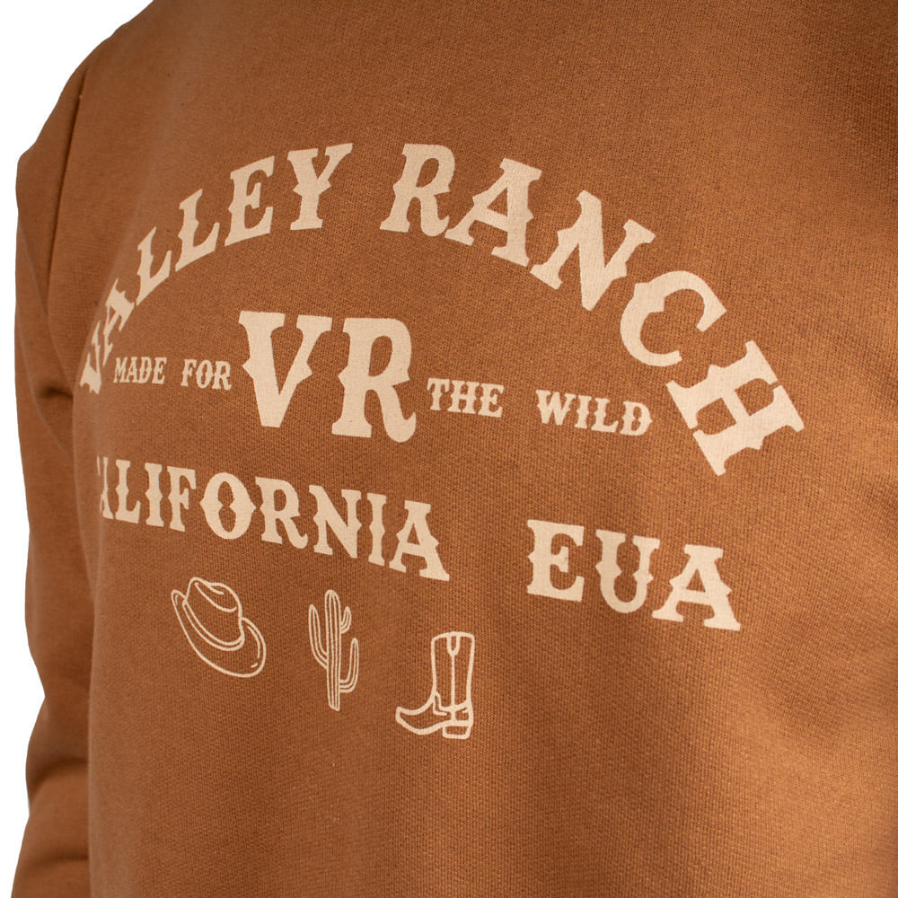 Moletom Masculino Desayner Estampa Country Marrom