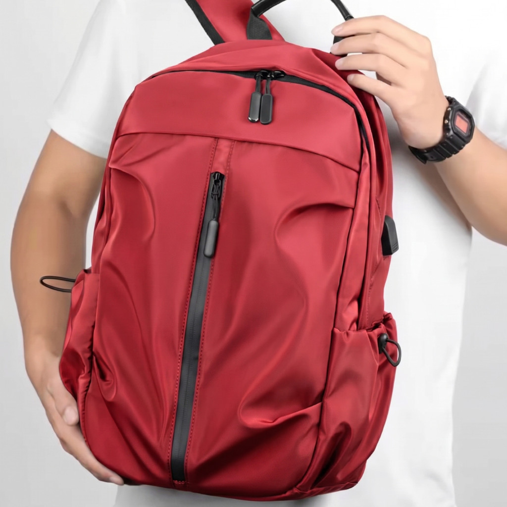 Mochila Executiva Vermelha Impermeável Resistente para Trabalho, Escola e Faculdade