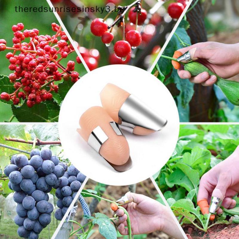 TSBR Capa De Dedo Portátil Colheita Poda Pi Separador Cortador De Polegar Vegetal .