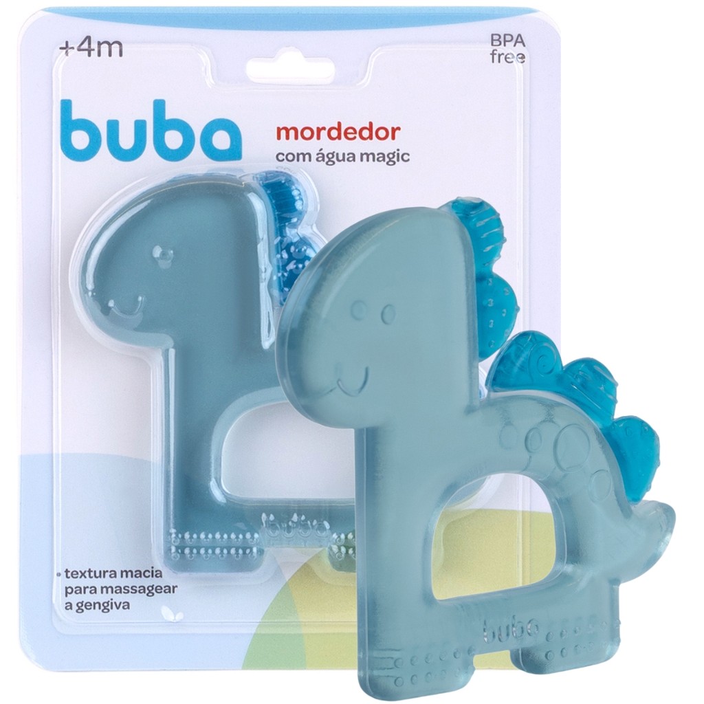 Mordedor De Água Magic Dino Textura Macia Verde 22674 Buba