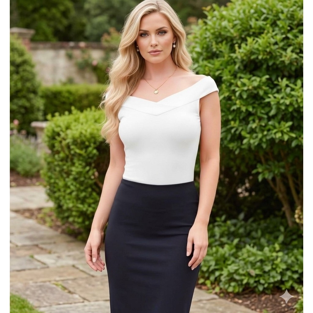 blusa feminina ombro a ombro manga mais curta canelado elastano perfeito lançamento