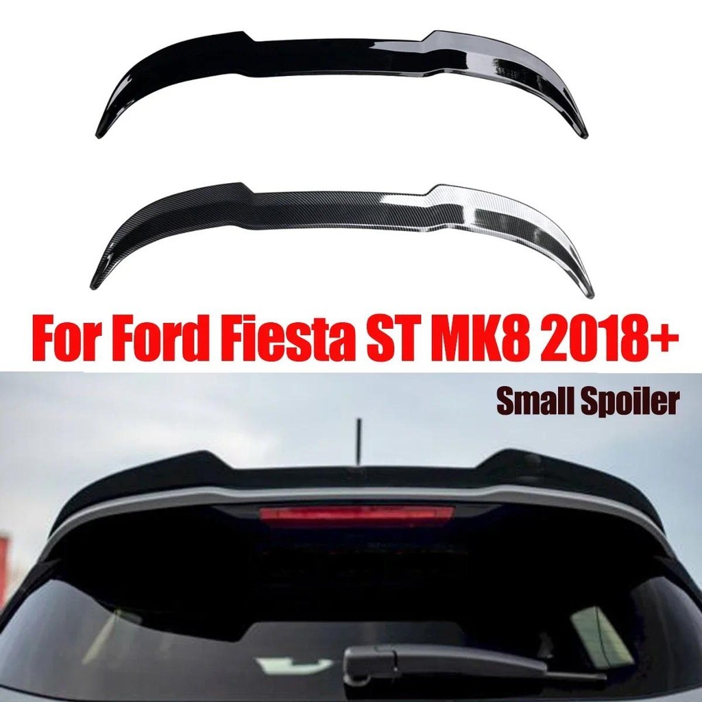 Preto Brilhante/Fibra De Carbono ST Extensão De Spoiler Traseiro/Tampa/Asa Para FORD FIESTA MK8 2018 2019 2020 2021 Do T