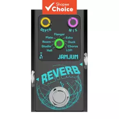 Pedal De Efeito De Guitarra Compacto Com 9 Efeitos De Reverberação Acompanhamento Bluetooth E True Bypass Para Jogadores