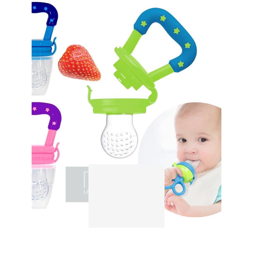 Chupeta Alimentadora Bebe Para Frutas Tampa Higiênica Prática Bico Mamadeira Macio/ Mamadeira Colher