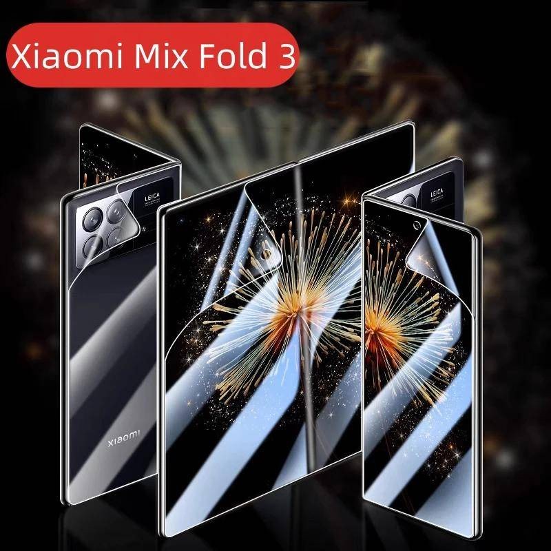 3 Em 1 Full HD Clear Hydrogel Film Telefones Dobráveis Para Xiaomi Mix Fold 4 3 2 Protetor De Tela Anti-Impressão Digita