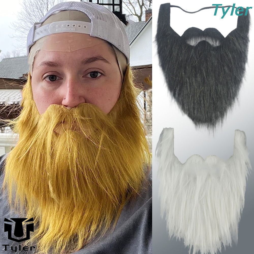 TYLER Barba Falsa Realista , Bigode Artificial Halloween Falso , DIY Simulado