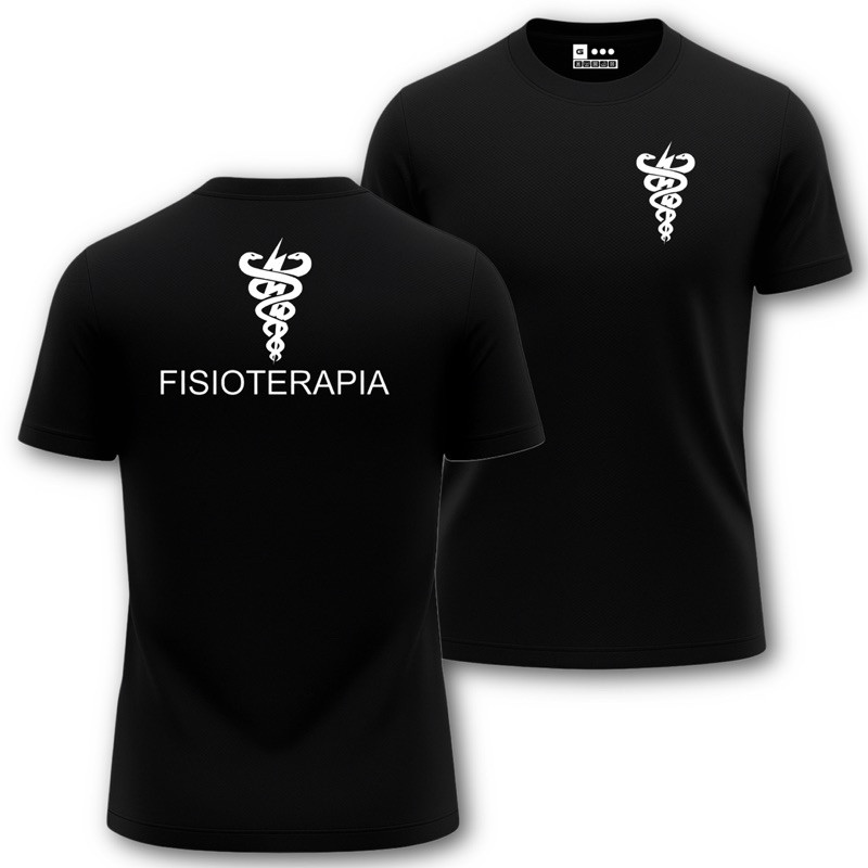 Camiseta FISIOTERAPIA FISIOTERAPEUTA Uniforme Trabalho Camisa Masculina DRY FIT Profissão