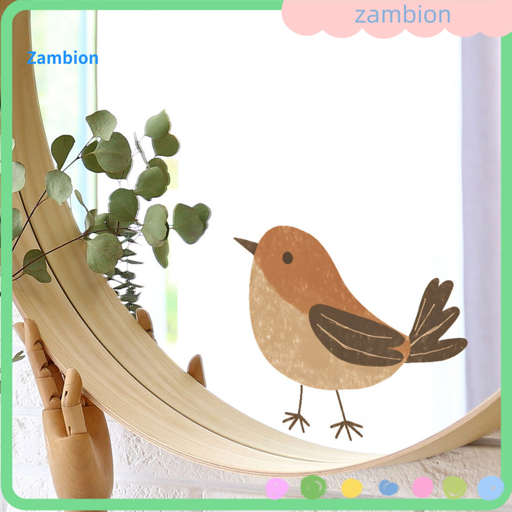 Window Sticker Bird Design Cute Cartoon Decal Waterproof Self-adhesive for Kids Bedroom Kindergarten Wall Decor Easy for