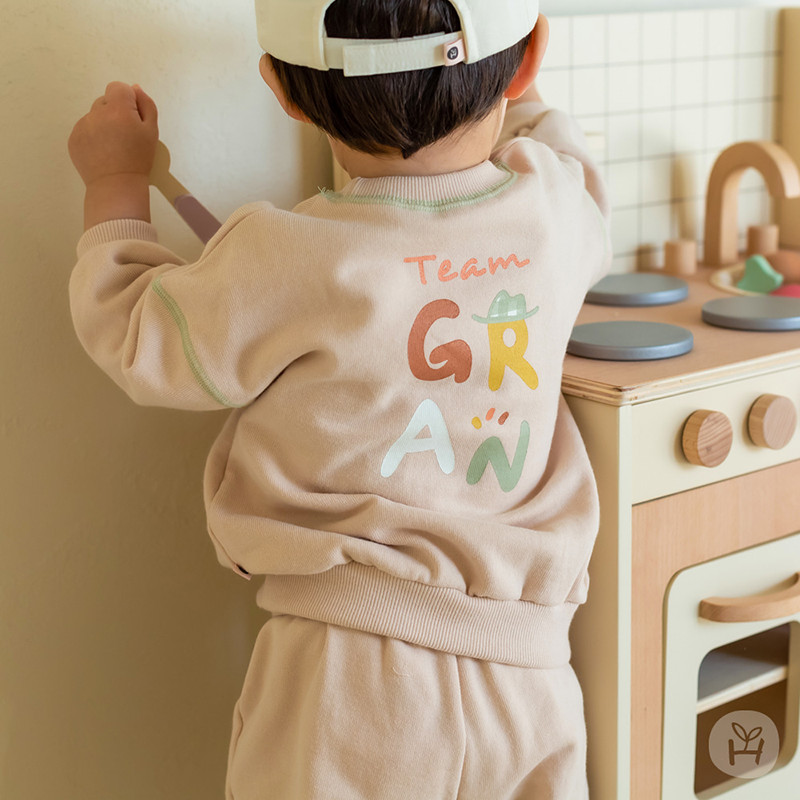 Coreia do sul importado meninos meninas terno do bebê primavera bebê criança moletom calças de duas peças roupas do bebê