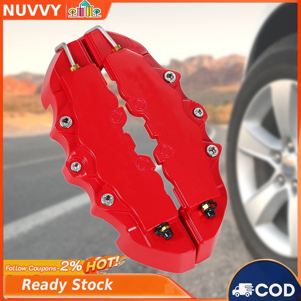 2 Pçs Estilo Do Carro Pinça De Freio Capa Auto Assessores Decoração Para 14-18 Polegada Cubo Da Roda Traseira Dianteira