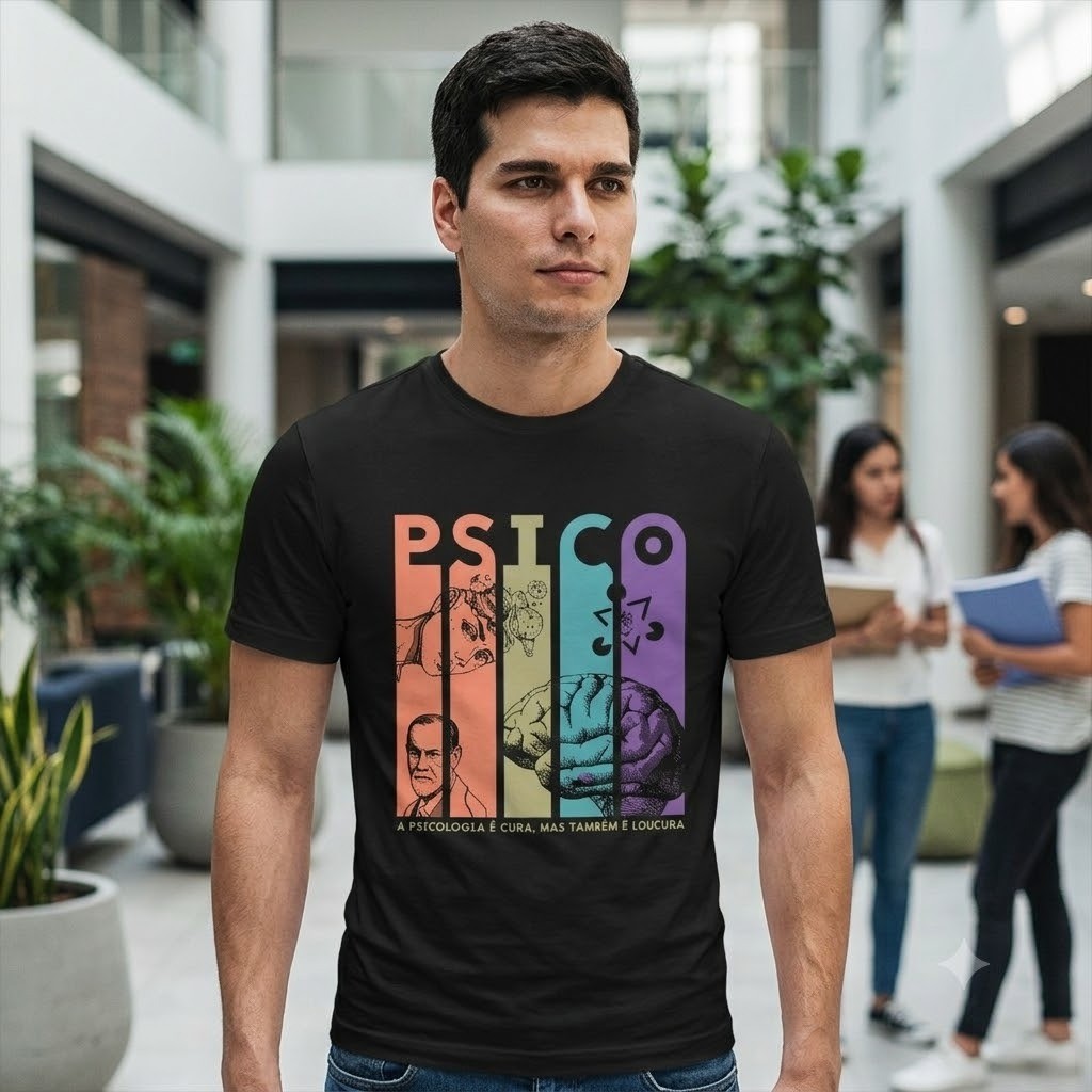 Camiseta Unissex  Psicologia Faculdade Camisa 100% Algodão 30.01 Estampada