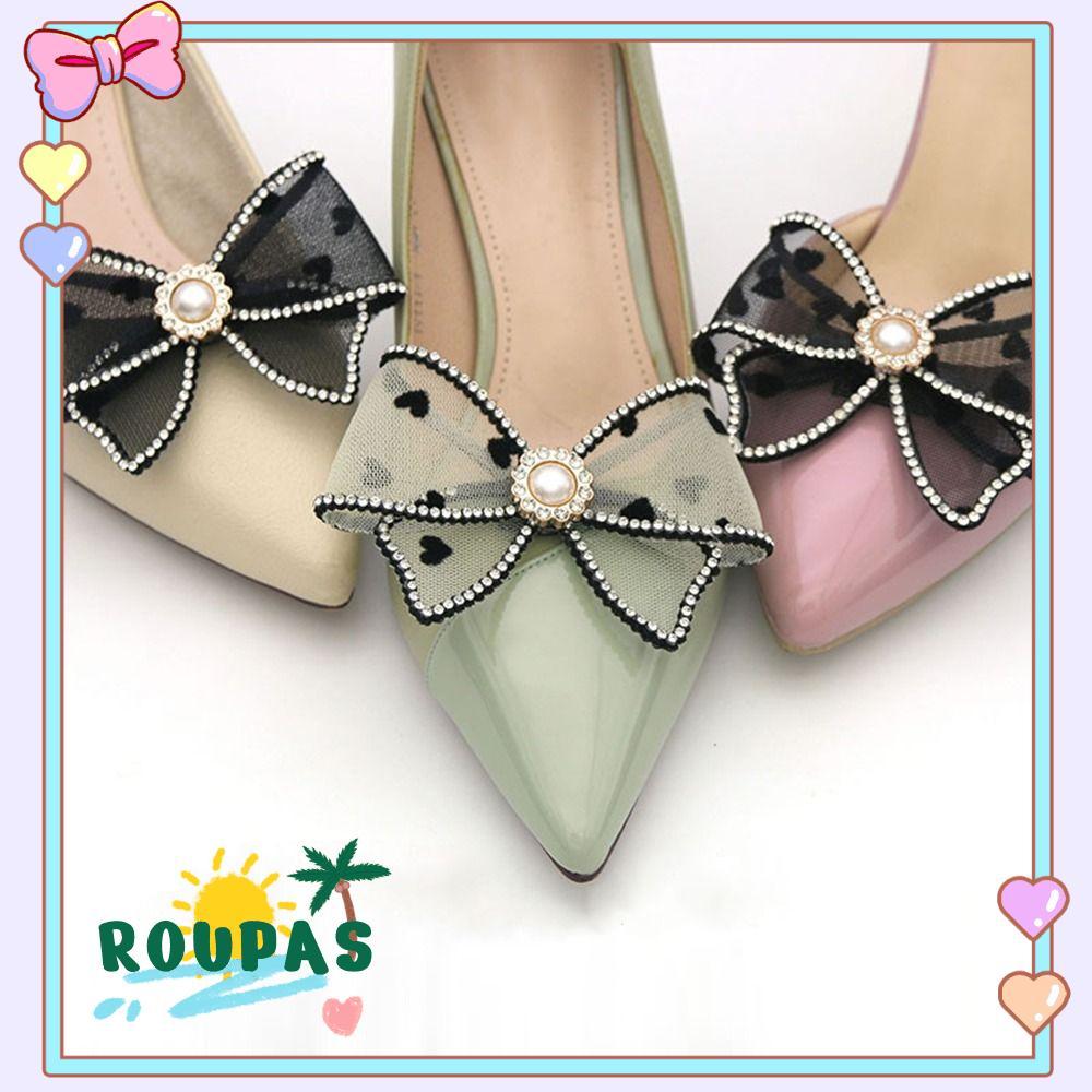 ROUPAS 2 Peças Com Fivela Charmosa De Salto Alto Strass Cristal Sapatos De Noiva Decorações De
