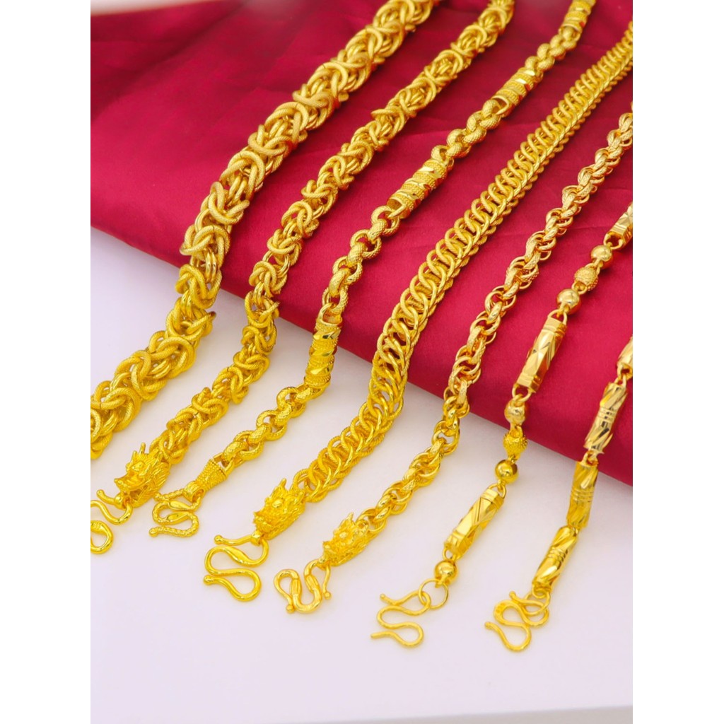 Vietnam areia ouro colar estilo masculino simulação ouro banhado 18K ouro cabeça de dragão grosso corrente de ouro na mo